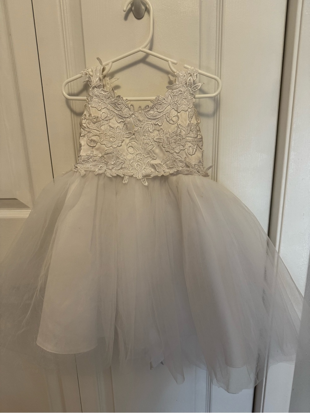 JJs House Ivory Lace Bodice Tulle Flowergirl Dress